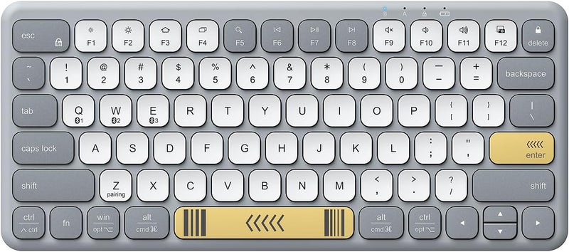 iClever BK50 Compact Bluetooth Keyboard, Portable, Vibrant Colors, Silent Typing, Syncs with 3 Devices – Compatible with Tablet, iPad, iPhone, Windows - Image 1